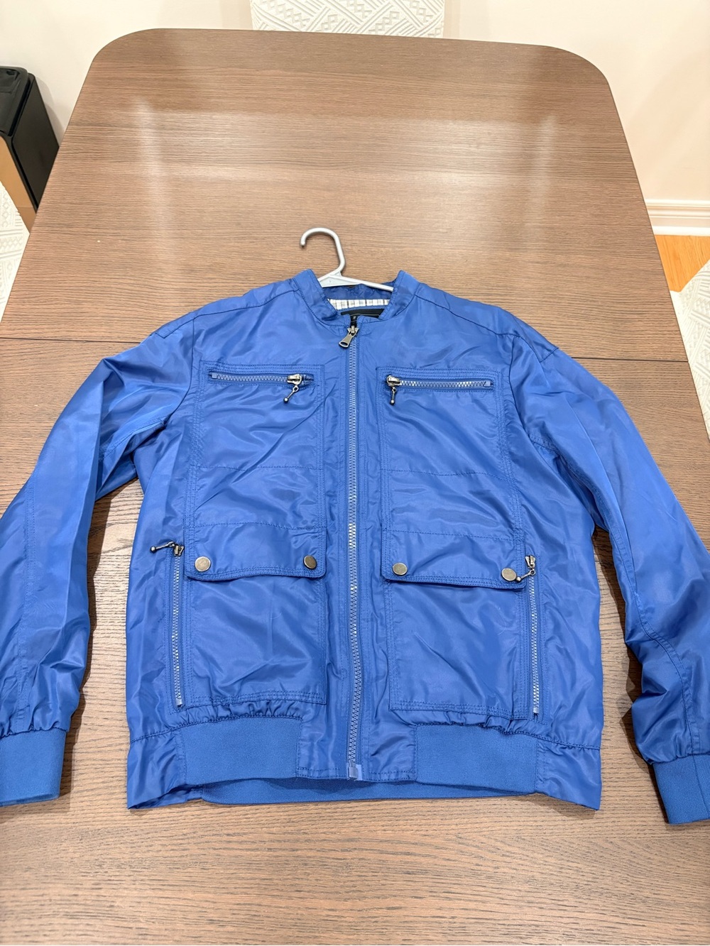 21MEN Men's Royal Blue Windbreaker Jacket